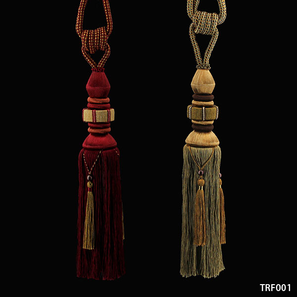 Vintage Hand‑Knitted Curtain Tassel Tie Backs Window Decor