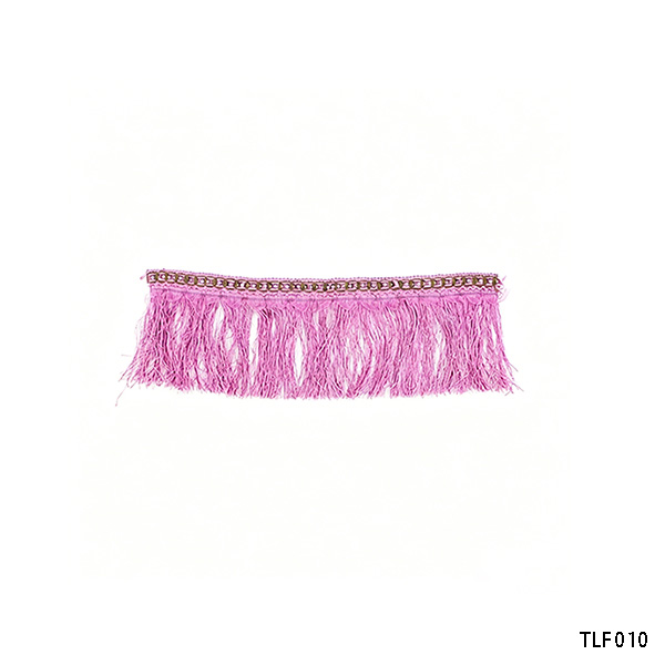 Elegant Woven Top Band Straight Tassel Fringe Trim for Curtain Decor